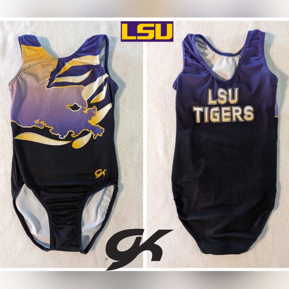 GK LSU Tigers Purple Gold Black Dance Leotard